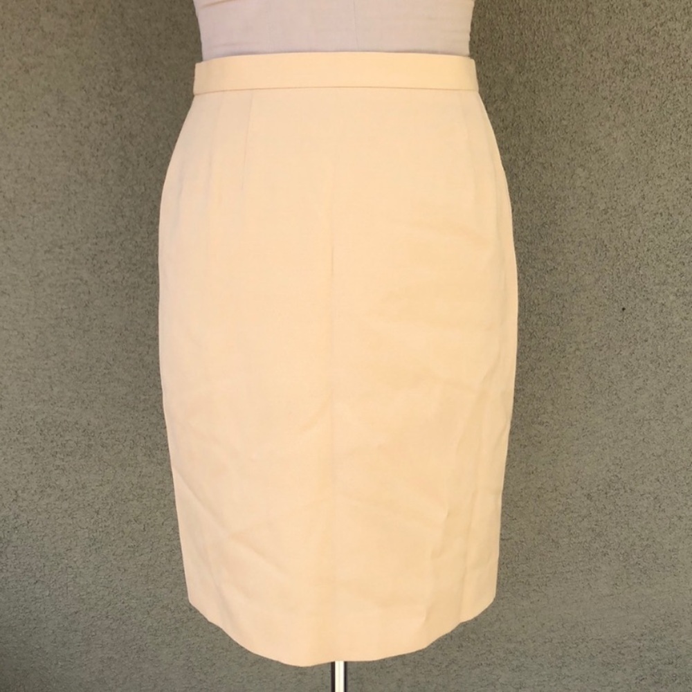 Escada Cream Pencil Skirt